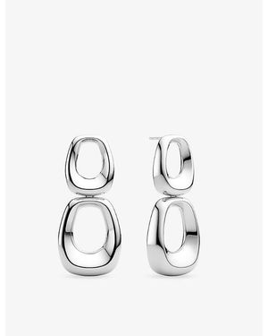 Sif Jakobs Borsa Due Rhodium-Plated Sterling Drop Earrings - White
