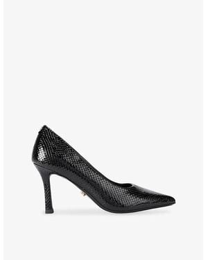 Carvela Kurt Geiger Corletta Faux-Leather Heeled Courts - Black