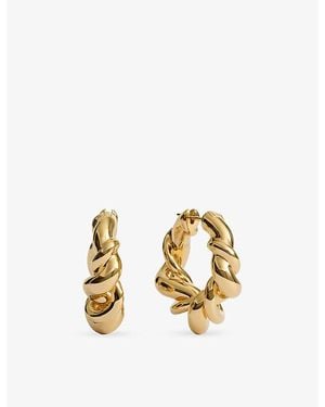Monica Vinader Ochre Large 18Ct Vermeil Hoop Earrings - Metallic