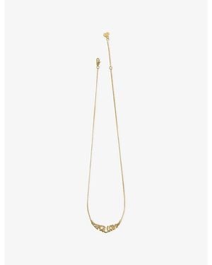 Zadig & Voltaire Peace-Tone Brass Pendant Necklace - White
