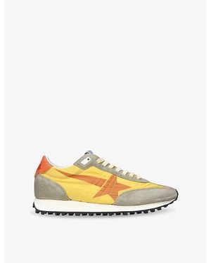 Golden Goose Marathon Running Leather And Nylon Low-Top Trainers - Yellow