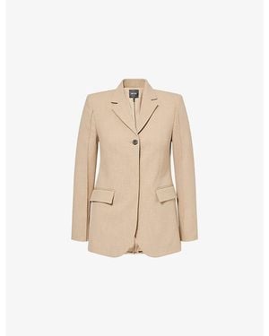 ME+EM Contour Slim-Fit Woven Blazer - Natural