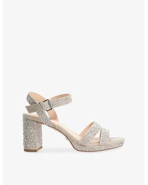 Dune Manifesting Woven Heeled Sandals - White