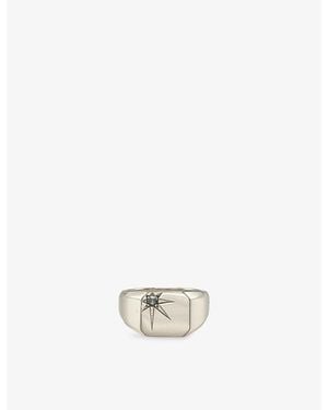 Serge Denimes Guardian Polished Sterling- And Cubic Zirconia Ring - White