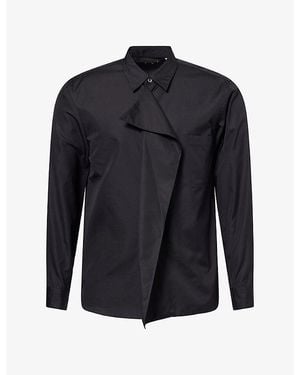 Comme des Garçons Folder Over Cotton Shirt - Blue