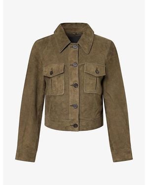PAIGE Feyd Leather Jacket - Green