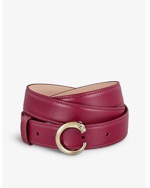 Cartier Panthère De Large Buckled Leather Belt - Purple