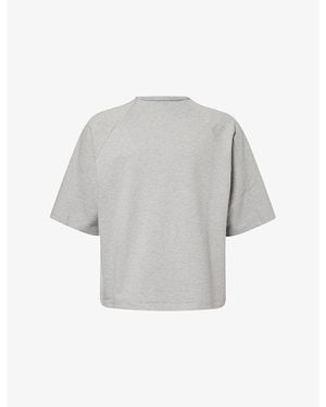 Seventh Boxy-Fit Dropped-Shoulder Cotton T-Shirt - Grey