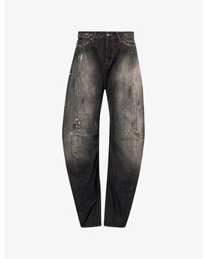 Acne Studios Trafalgar Barrel-Leg Denim Jeans - Grey