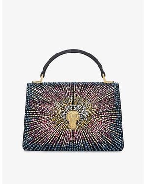 BVLGARI Serpenti Pallini Mini Leather Top-Handle Bag - Black