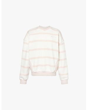 Sisters & Seekers Gummy Stripe Cotton-Blend Jersey Sweatshirt - White