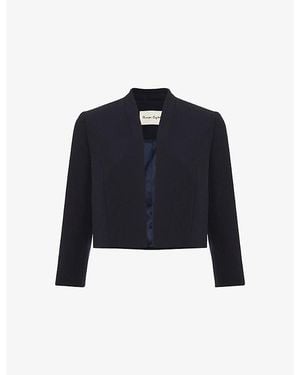 Phase Eight Catherine Cropped Stretch-Woven Jacket - Blue