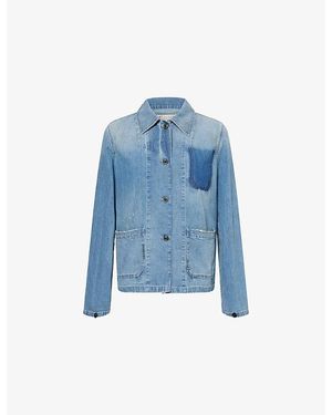 Maison Margiela Patch-Pocket Denim Shirt - Blue
