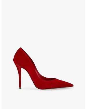 Christian Louboutin Miss Z 100 Suede Heels - Red