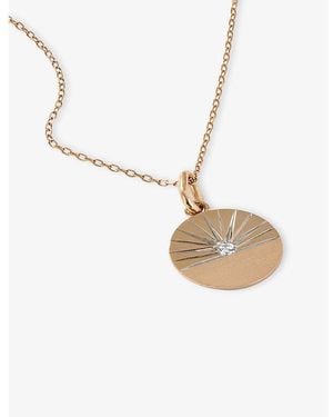 La Maison Du Couturier Skydiamond Elemental Earth 14Ct And 0.068Ct Lab-Grown Diamond Pendant Necklace - White