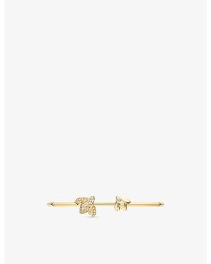 Chaumet Bee De 18Ct And 0.29Ct Diamond Cuff Bracelet - Metallic
