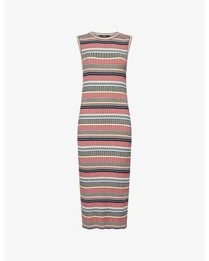 Weekend by Maxmara Striped Sleeveless Stretch-Knit Maxi Dress - Multicolor