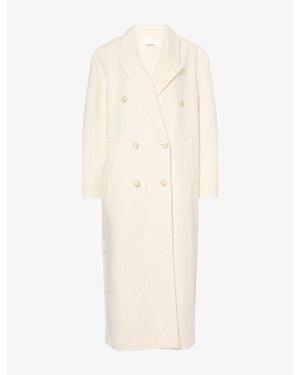 Frankie Shop Gaia Double-Breasted Wool-Blend Coat - Natural