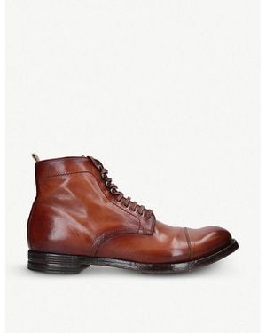 Officine Creative Anatomia 16 Leather Ankle Boots - Brown
