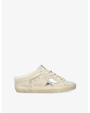 Golden Goose Super-Star Sabot Suede Trainers - Natural
