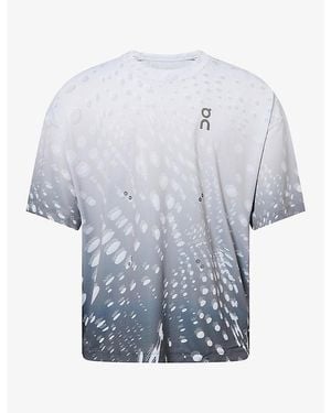 On Shoes Performance Volt Stretch-Jersey T-Shirt - Blue