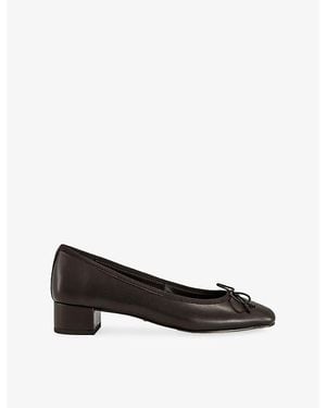 Tony Bianco Maddi Heeled Leather Court Shoes - Black
