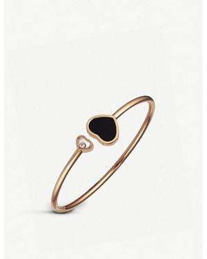 Chopard Happy Hearts 18Ct Rose- Onyx And Diamond Bangle Bracelet - Multicolor