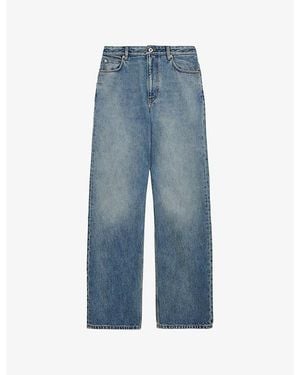 Loewe Faded-Wash Straight-Leg Denim Jeans - Blue