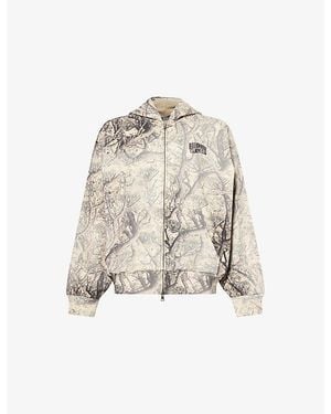 BBCICECREAM Diamond Graphic-Print Long-Sleeve Cotton Hoody - Natural