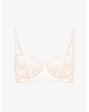 Simone Perele Half-Cup Underwired Lace Bra - White