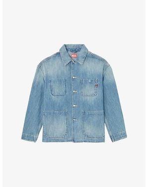 DIESEL D-Stack-U Relaxed-Fit Denim Jacket - Blue