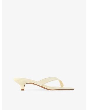 Steve Madden Tracie Leather Heeled Sandals - Natural