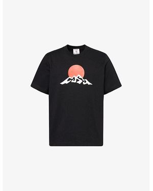 CASABLANCA Montagne Crewneck Cotton T-Shirt - Black