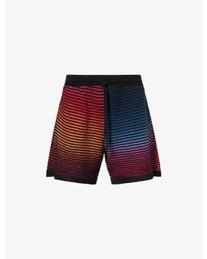 Loewe X Paula's Ibiza Striped Cotton-Knit Shorts - White