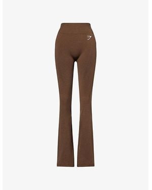 GYMSHARK Vital Soft Flared Leggings - Brown