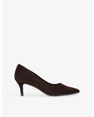 Carvela Kurt Geiger Positano Low Suede Court Shoes - Brown