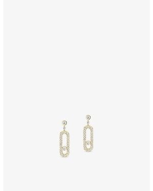 Messika Move Uno Stud 18Ct And 0.4Ct Diamond Earrings - White