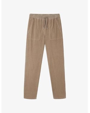 The White Company Cord Tapered-Leg Cotton Trousers - Natural