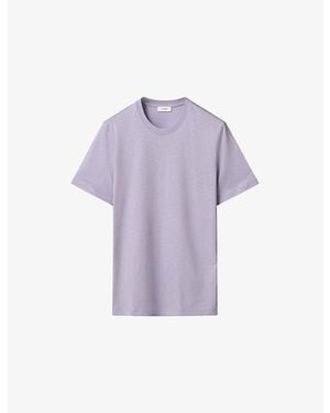 Eton Crewneck Cotton-Jersey T-Shirt - Purple