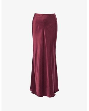 Dissh Colette Silk Midi Skirt - Red