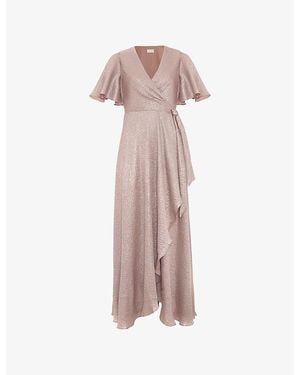 Phase Eight Julissa Wrap Woven Maxi Dress - Pink