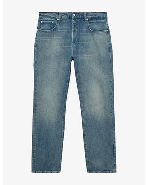 Reiss Keith Relaxed-Fit Stretch-Denim Jeans - Blue