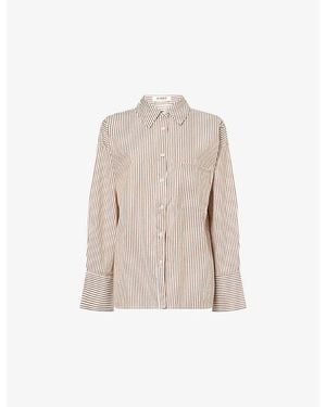 4th & Reckless Frankie Stripe Cotton-Blend Shirt - Natural