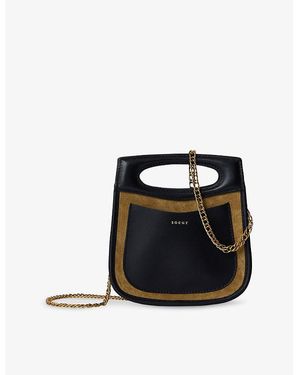 Soeur Cheri Mini Suede And Leather Top-Handle Bag - Black