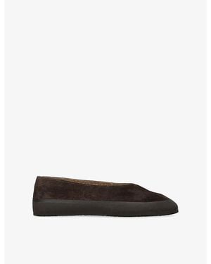 Le Monde Beryl Apres Ski Suede Ballet Flats - Black