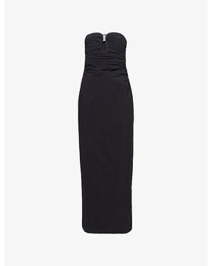 Shona Joy Campbell Strapless Cotton-Blend Maxi Dress - Black