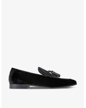 Kurt Geiger Henry Tassel-Embellished Slip-On Suede Loafers - Black