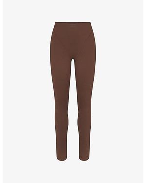 NikeSKIMS Matte V-Panel Workout Leggings - Brown