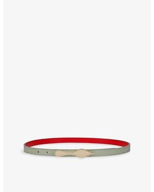 Christian Louboutin Bettina Leather Belt - White