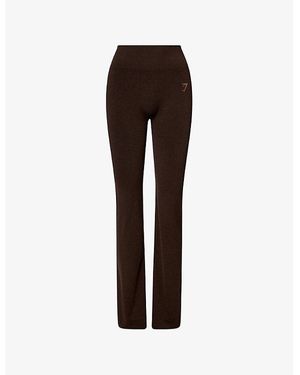 GYMSHARK Luxe Seamless Flare Modal-Jersey Leggings - Brown